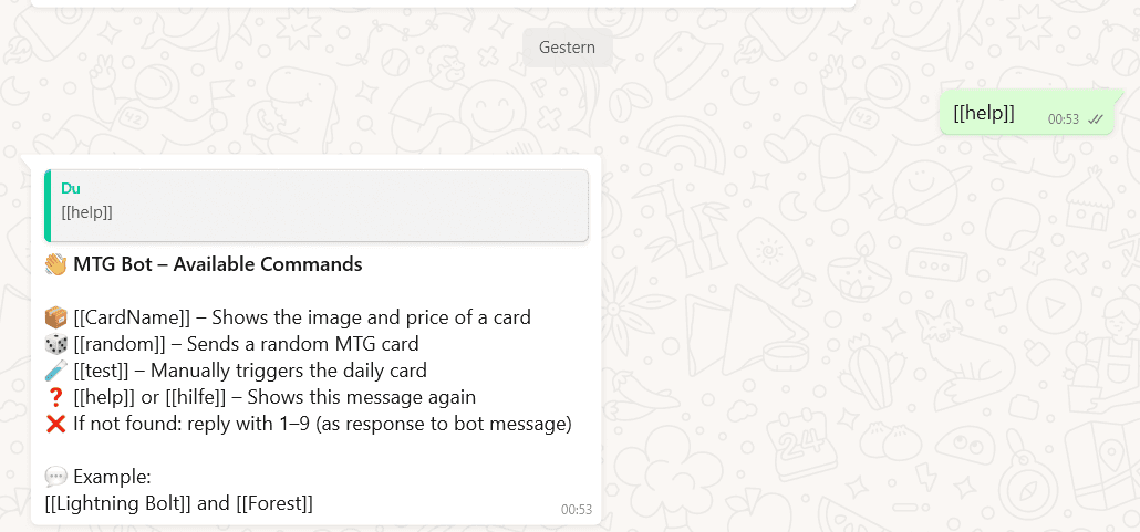 Cardpecker Help Command
